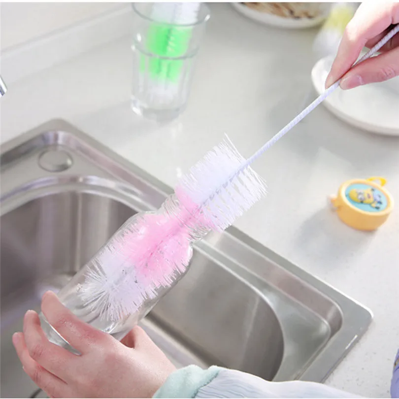 Long Handle Flexible Bottle Cleaning Brush Bottle Home Kitchen Long Handle Brush Bottle Cup Glass Washing Cleaning Cleaner (5)