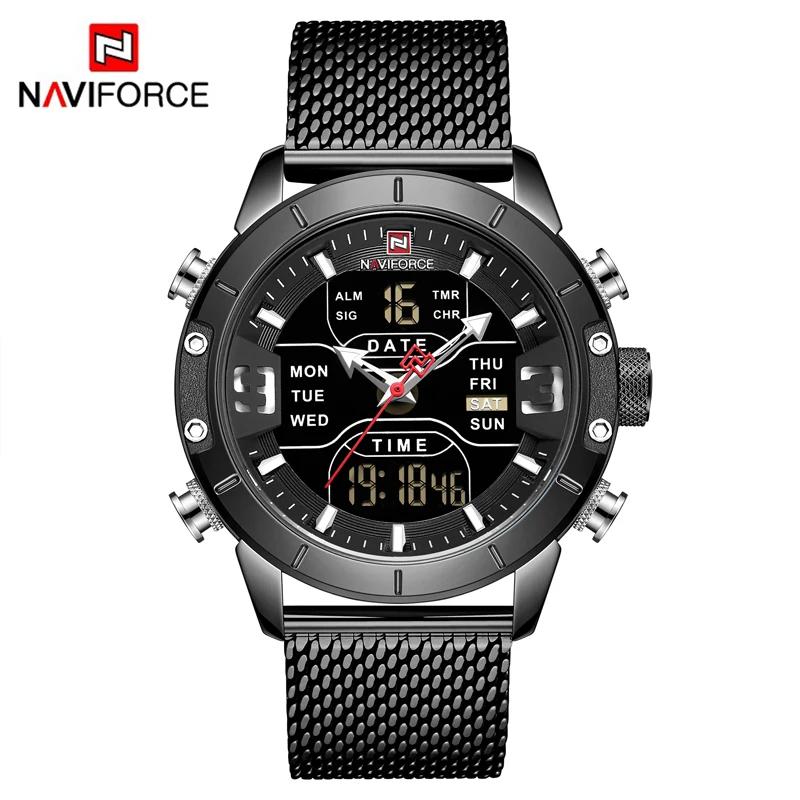 Часы наручные NAVIFORCE Мужские кварцевые роскошные Брендовые спортивные модные