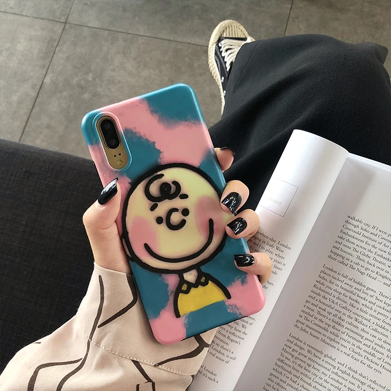 

Cartoon peanuts Charlie phone case for Huawei P20 P20Pro P30 P30Pro for Huawei Nova 3 3e 3i 2s Nova 4 Matte soft tpu case