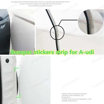 

Car Rubber Rear Guard Bumper Protector Trim Cover car sticker plate car styling forAu-di A3/A4L/A6L/Q3/Q5 ,free shipping
