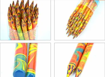 

30pc/set Woodless De couluer Pencil Rainbow Coloured Drawing Pencil 4 color in 1 Art Supplies paniting set lapis de cor Graffiti