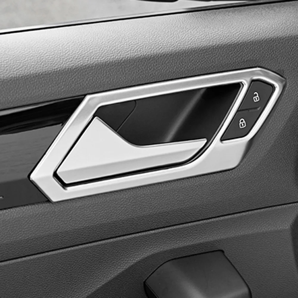 

4PCS INTERIOR DOOR HANDLE TRIM BEZEL MOLDING GARNISH FOR VOLKSWAGEN T-ROC 2018 2019 ACCESSORIES CAR STYLING
