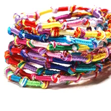 BB-346 Bulk Kopen Kleurrijke String Armbanden Geweven Vriendschap Armband Verstelbare Touw met Lucky Knopen veel Gratis Schip AliExpress Sieraden & accessoires