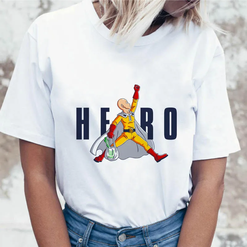 

one punch man t shirt female ulzzang women t-shirt for graphic korean top clothing funny tees tshirt harajuku