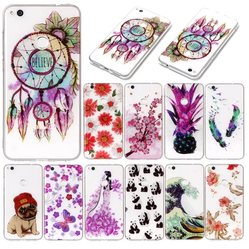

Huawei Honor 8 Lite Silicon Case Transparent Anime Animal Soft Back Cover Phone Case for Huawei P8 Lite 2017 / GR3 2017 5.2