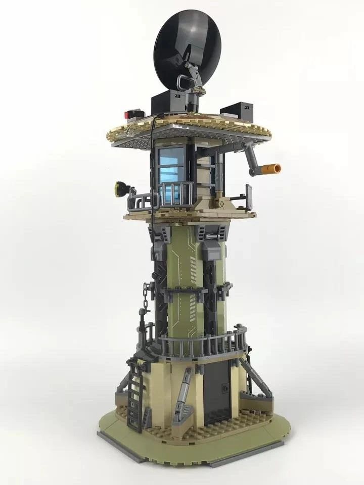 651 шт. Черное золото Военная Униформа армии лагерь башня Watchtower Building Block кирпич DIY