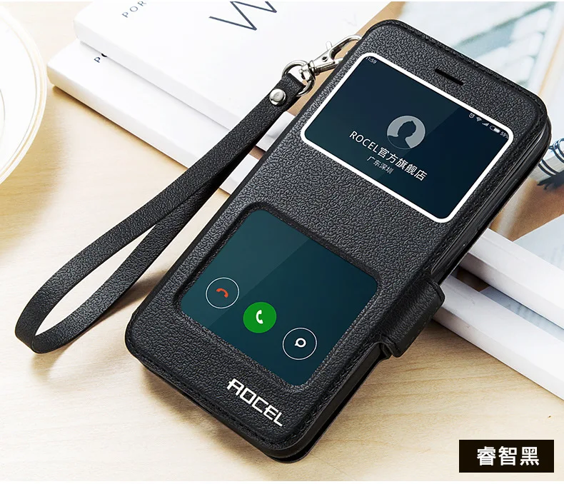 For Xiaomi 5X Redmi 4A Redmi 5A Men's flip Phone Case note5 protective Case For Xiaomi 5X a1 Redmi5plus 4A note4x Window Leather (2)
