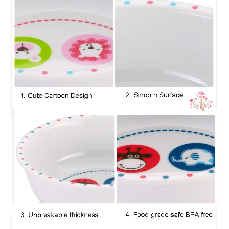 Baby Tableware Dish Bowl Children Dish Food Container Feeder Baby Feeding Bowl Anti Slip Spill-Proof Tableware For Children  (7)