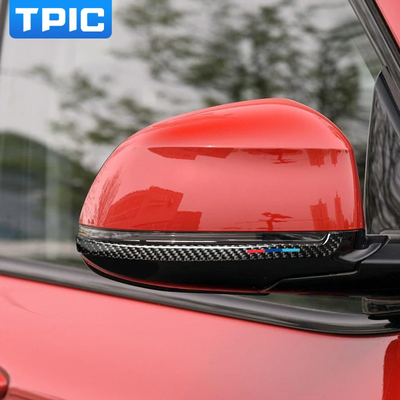 Для BMW X5 F15 X6 F16 X3 F25 X4 F26 карбоновое волокно зеркало заднего вида против трения полосы автомобиля Стайлинг анти-наклейки против столкновения аксессуары