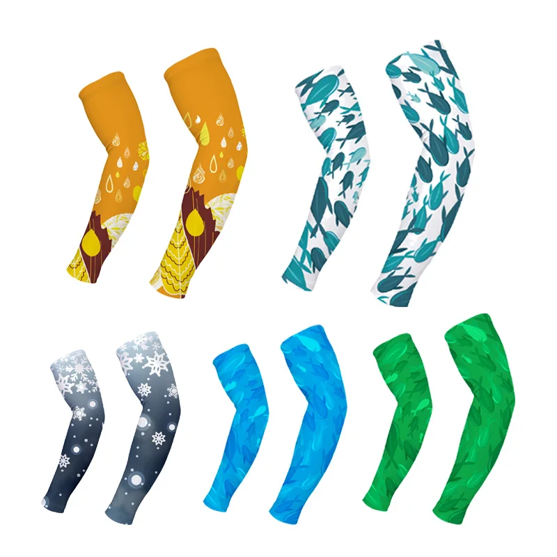 Cooling Arm Sleeves Sun Protection Arm Sleeves Cycling Running Arm Sleeve Bicycle UV Protection Cuff Cover Bike Sport Arm Warmers