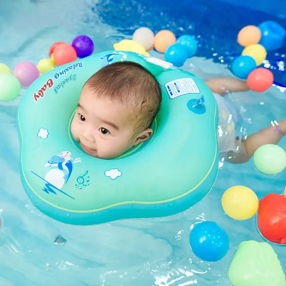 newborn baby swimming float