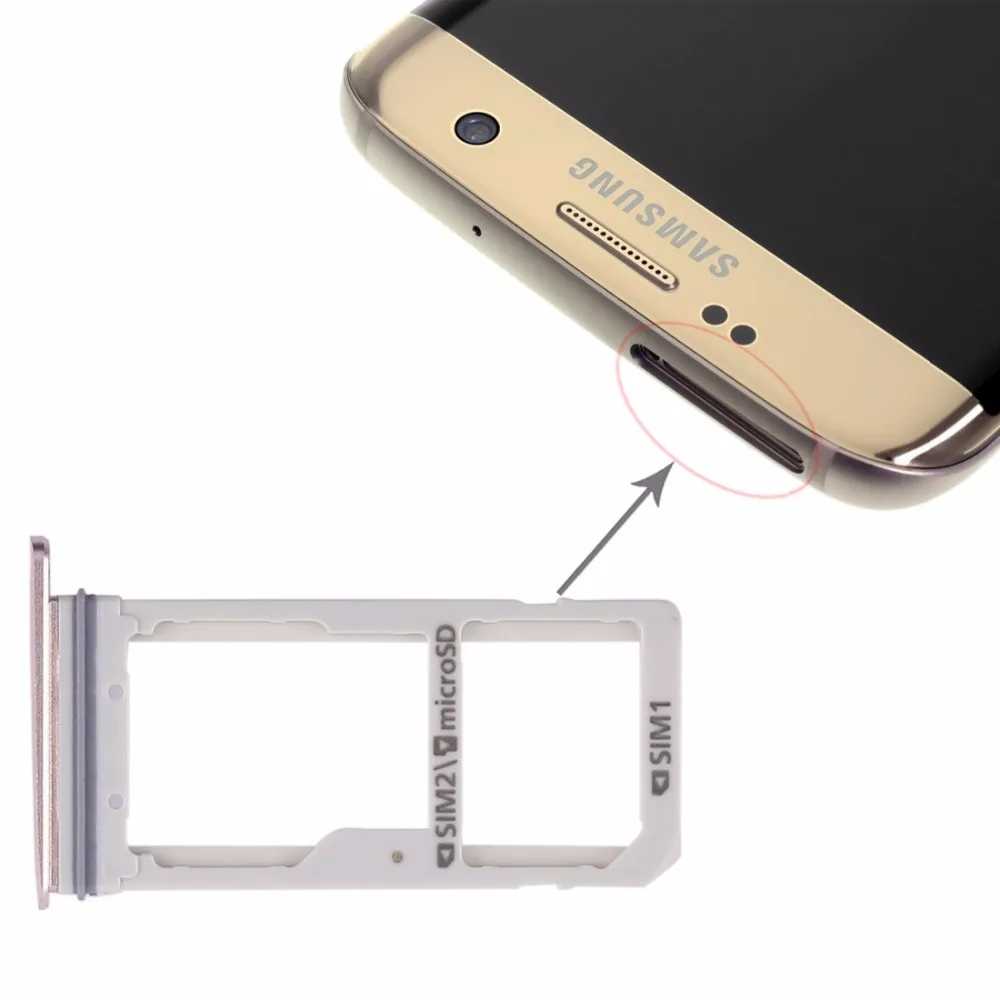 2 sim-карты лоток/лоток для карт памяти Micro SD для samsung Galaxy S7 Edge