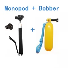 Gopro Accessories Gopro Monopod Tripod Mount With Adapter+Gopro Floating Bobber Handheld Stick For Gopro Hero 5 4 3 SJCAM Yi 4K