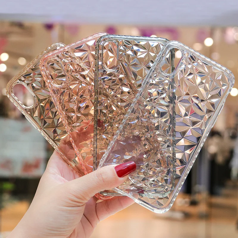 

Diamond Airbag Drop-Proof TPU Housing For Iphone 7 8 6 6s Plus 7Plus 8Plus X XS MAX XR Transparent Diamond Silicone Soft Case