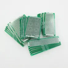 Universal 20 pçs/lote 5x7 4x6 3x7 2x8cm, protótipo de lado duplo, diy kit pcb placa de circuito impresso, placa de circuito pcb