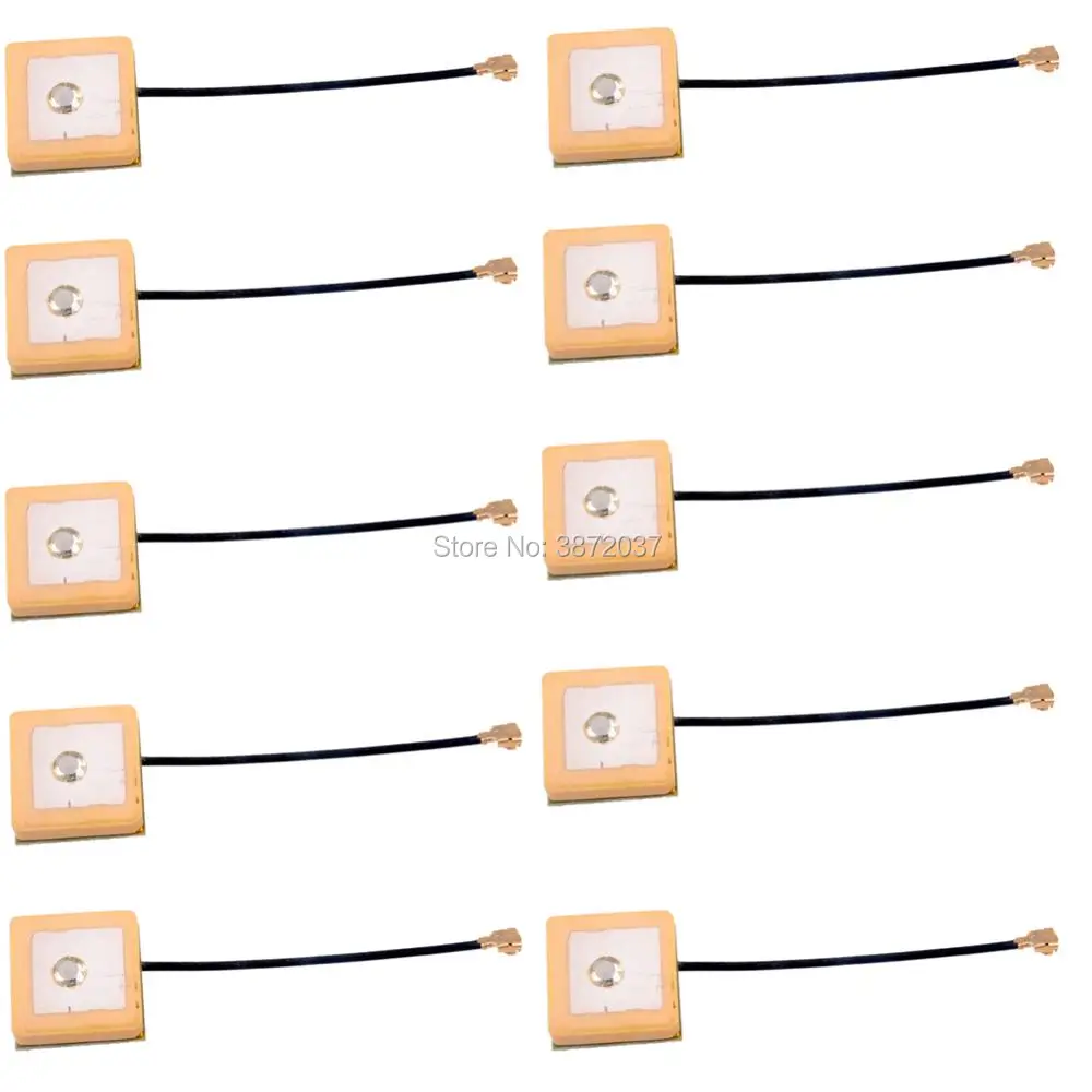 

10pcs/lot GPS Active Antenna 15x15x6.5mm IPX Interface 50 ohms Navigation Cable for GPS Module