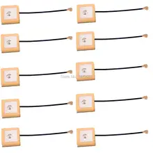 10pcs/lot GPS Active Antenna 15x15x6.5mm IPX Interface 50 ohms Navigation Cable for GPS Module gps collapsible gps soleplate gps foldaway bracket dji suitable for gps folding antenna base