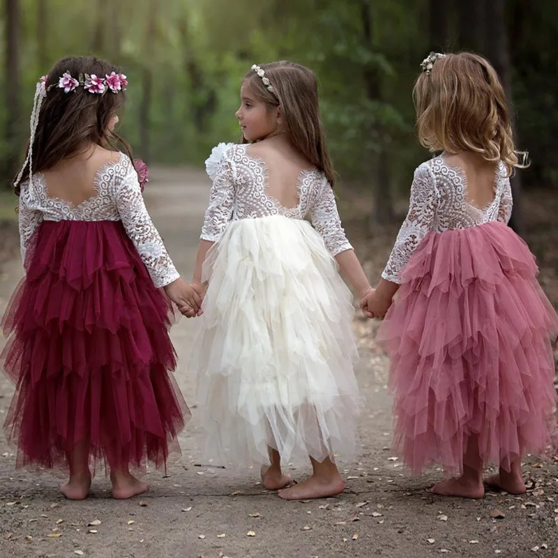

Summer Lace Baby Girls Dress Mesh Stitching Tutu Dress Baby Kids Dresses for Girls Princess Party Birthday Dress Kids Clothes
