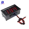 4,5 pulgadas Mini LED rojo Panel de visualización voltímetro de voltaje protección de polaridad inversa 3 tres digitales DC 0,56 V 30 V dos cables ► Foto 2/6