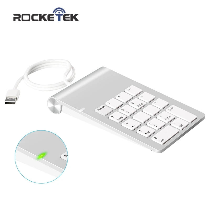 Rocketek USB цифровая клавиатура 18 клавиш мини USB концентраторы для цифровой клавиатуры ультра тонкий номер Pad Компьютер ПК ноутбук