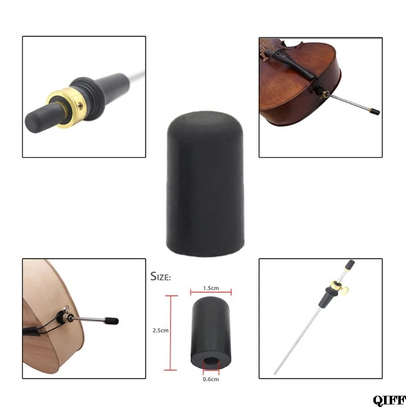 

Drop Ship Cello End Pin Tip Cover Ruber Tailpiece for Full or Bass 5-7mm May31