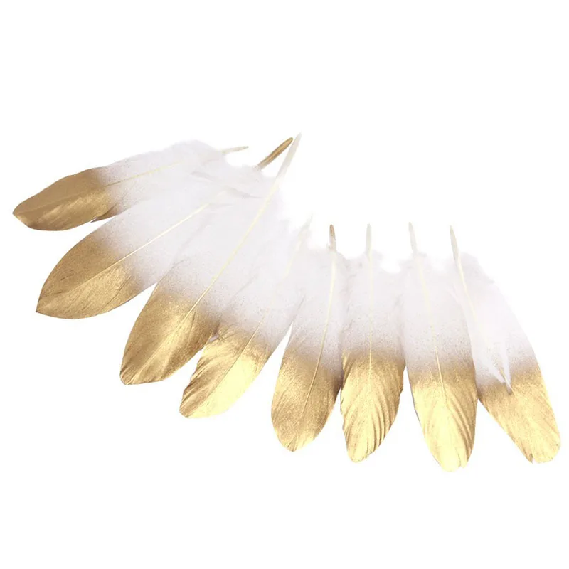 WXBOOM-36-Pcs-Gold-Dipped-Natural-White-Feathers-for-Various-Crafts-DIY-Decor-Feathers-Wedding-Feather(2)