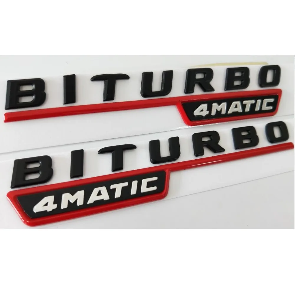 Черные красные BITURBO TURBO 4matic брызговик плоские буквы эмблема эмблемы наклейки для