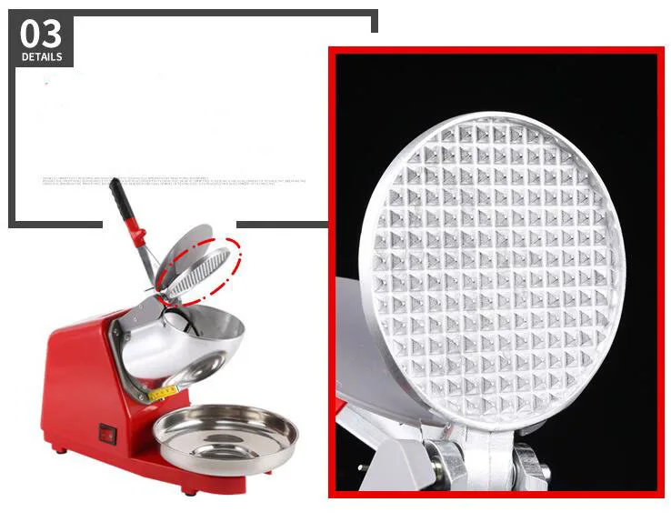 Нержавеющая сталь Электрический Измельчитель льда дробилки Коммерческих Льду, слякоти песок бритвы мороженое Снег Конус коктейль машина