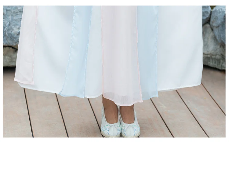 Костюм Hanfu для взрослых; летняя одежда в китайском стиле для мамы и дочки; Древние Традиционные китайские народные танцевальные костюмы; DQL1139