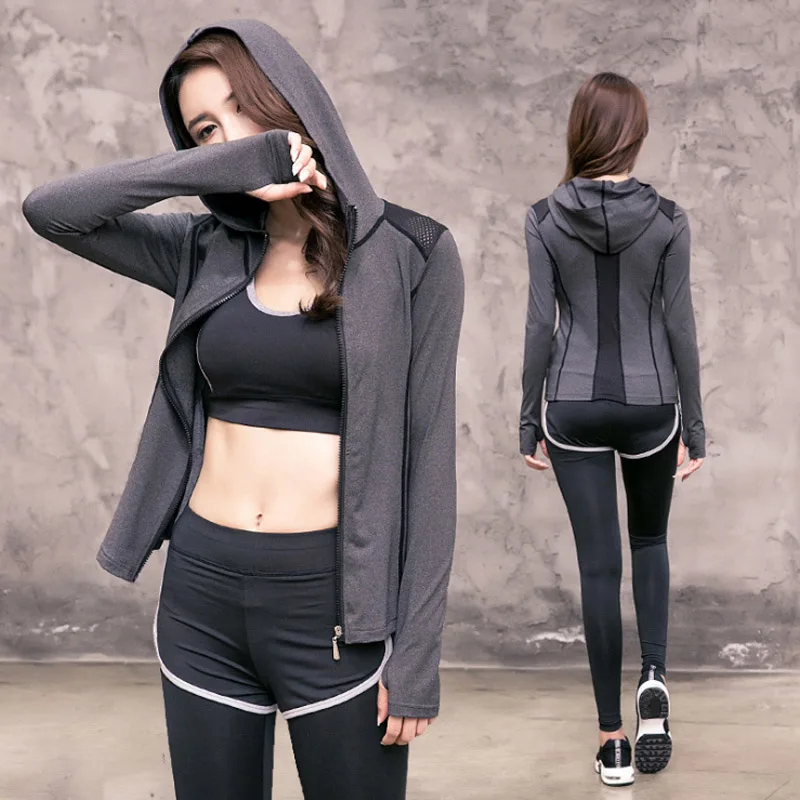 

Yoga Set 3 Pieces Fitness Clothing Sports Wear For Women Gym Running Breathable tracksuit Jogging Suits Workout Yoga Leggings