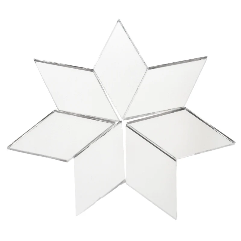Glass Mirror Mosaic Tiles Bulk Diamond Shape DIY Craft Handcrafted Accessory Home Wall Artwork Decor Supplies 100PCS Glass Mosaic Tiles,Mirror Mosaic Tiles,Diy Mosaic Supplies
