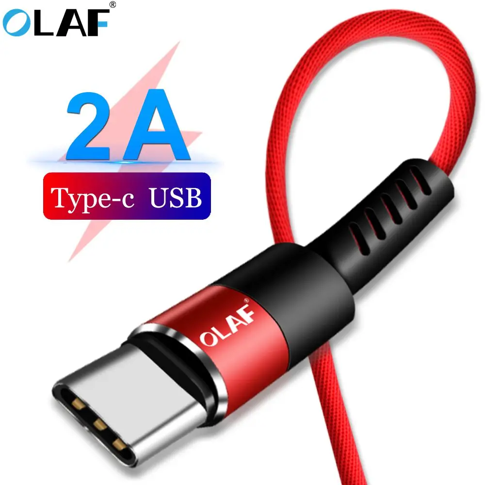 أولاف USB نوع c كابل ل Xiaomi redmi Note7 Mi8 الهاتف المحمول سريع شحن USB C كابل نوع-c كابل لسامسونج S9 S8 S10 USB-C