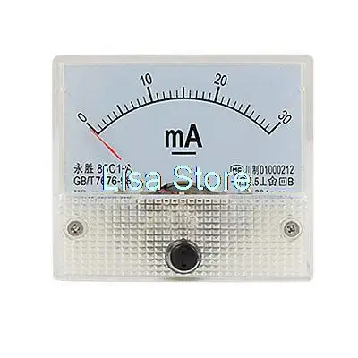 85C1 Measure DC Current 30mA Analog Panel Meter Amperemeter Free Shipping 