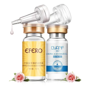 

2pcs Anti Wrinkle Six Peptides Serum Hyaluronic Acid Essence Moisturizing Brighten Serum Beauty Skin Care Set