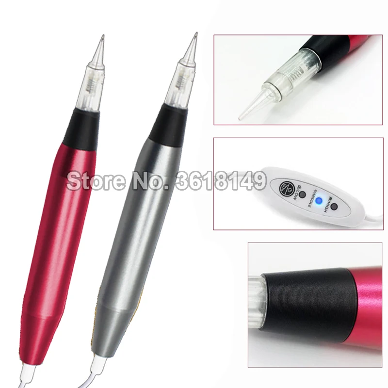 

Professional Makeup Tattoo Pen Machine Permanent Eyebrow Lip Contour Pen Tattoo Gun with 1RL 3RL 5RL 5F 7F Cartridge Needles