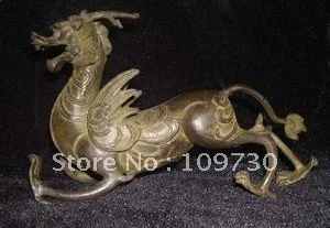 

Oriental bronze fly dragon Statue fast ship