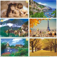 1000 шт. Световой бумаги головоломки пейзаж головоломки, обучающий, романтический поцелуй подарок для друзей для детей и взрослых дети мальчики девочки