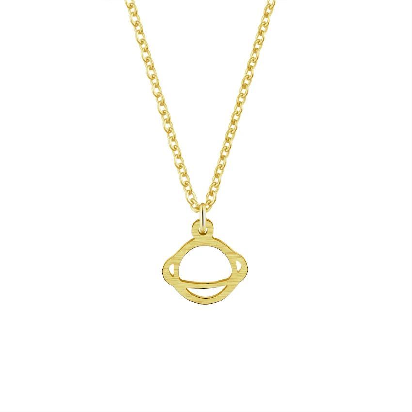 

Steampunk Planet Pendant Necklace Women Men Hip Hop Jewelry Stainless Steel Silver Chain Alien UFO Collier 2018 Bijoux Femme