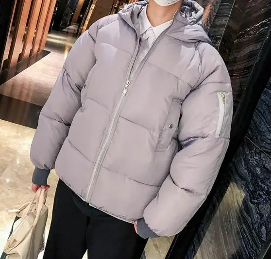 2019 New Winter hooded bread service student couple loose thick cotton coat O30 2019 New Winter hooded bread service student couple loose thick cotton coat O30