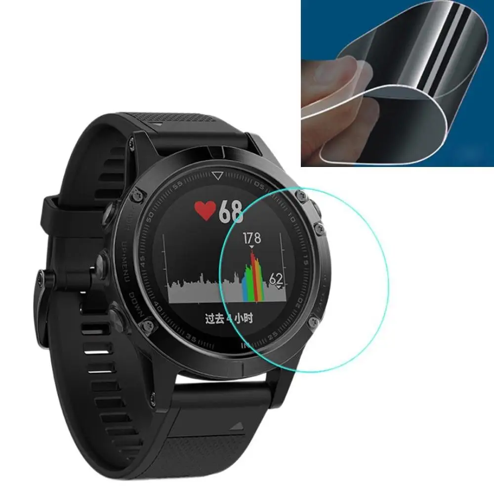 

2PC Ultra-thin Soft HD Film Transparent Screen Protector For Garmin Fenix 5X Smart Watch Clear Screen Protection Film