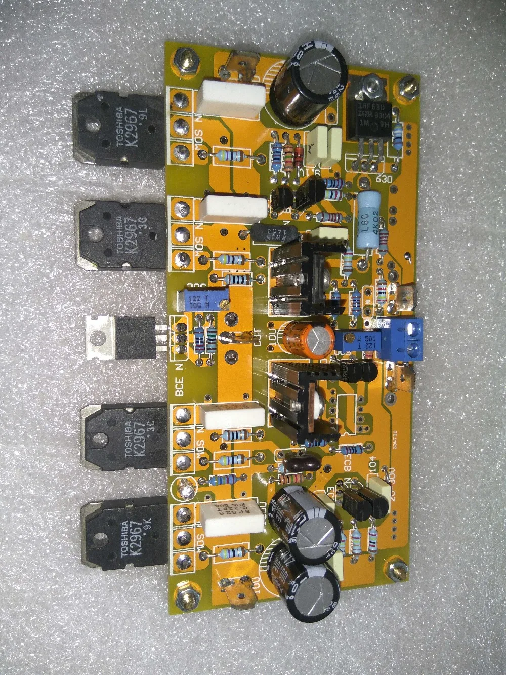 

Field transistor input and output super high current 2 parallel power amplifier board kit (output transistor 2SK2967)