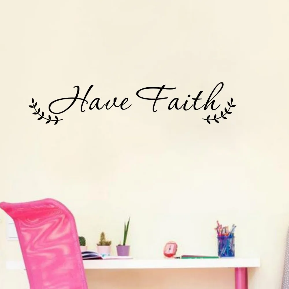 

Have Faith Inspirational Religious God Bible Quote Sticker Vinyl Wall Decal Lettering Art Home Decor