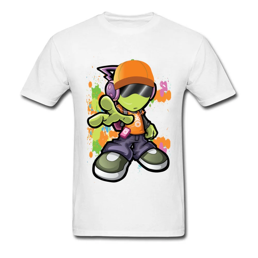 Dope Alien Plain Short Sleeve Printed On T Shirts 100% Cotton Fabric Crewneck Men's Tops Tees Normal Tee Shirts April FOOL DAY Dope Alien white