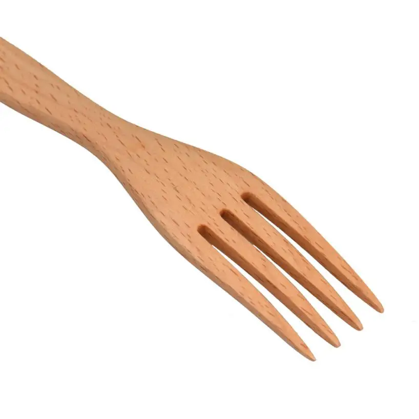 Новая деревянная походная Посуда Spork вилка, нож, столовые приборы DE31X15