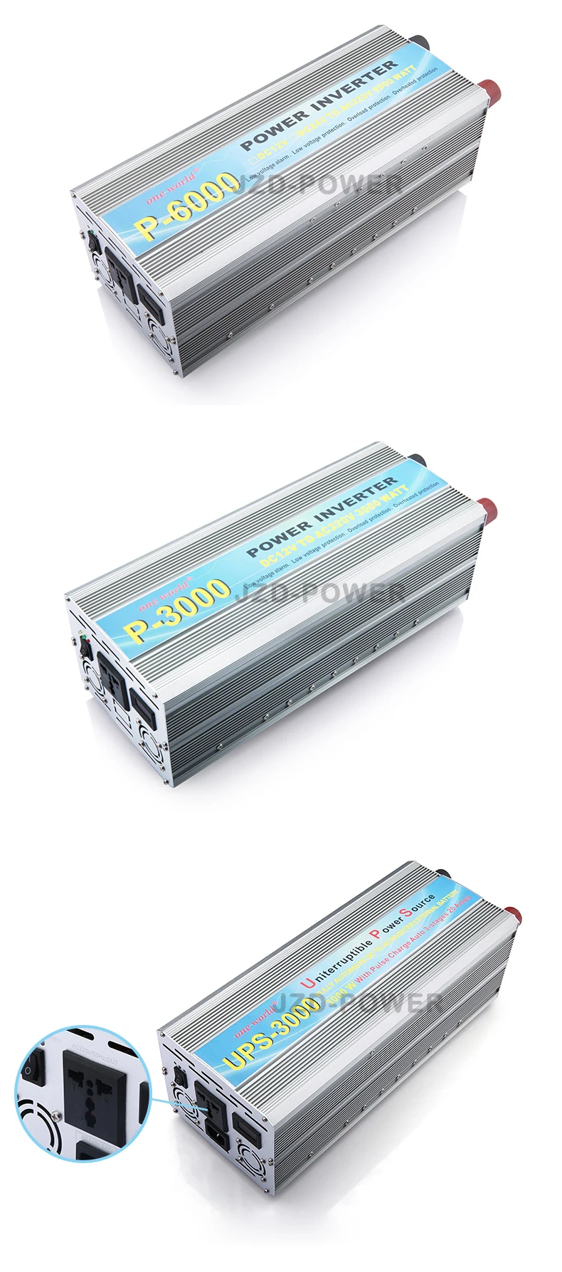 P-6000 6KW/6000 Вт(пик 12000 Вт) Солнечная Мощность инвертор 12 V/24 V/48 V/60 V/72 V постоянного тока в переменный 220-240VAC В переменного тока, 50/60 Гц модифицированных волн конвертер