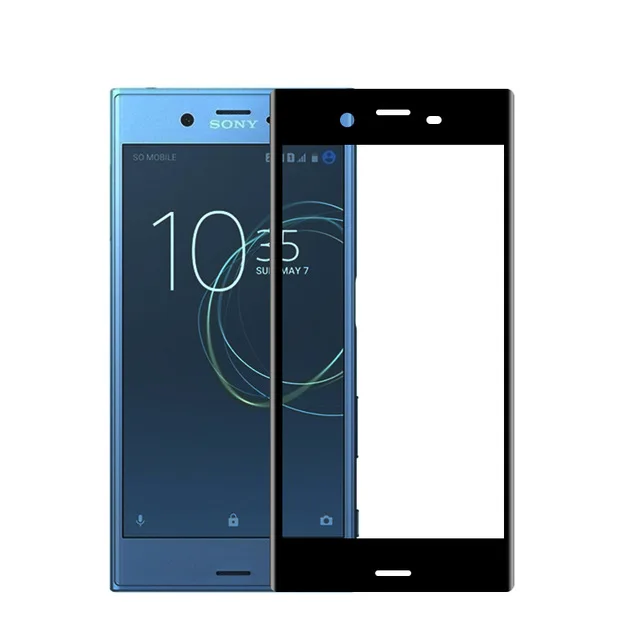 3D изогнутое полное покрытие из закаленного стекла для sony Xperia XZS 5,2 ''Защитная пленка для экрана для sony XZS XZ S G8231 G8232 dual-SIM - Цвет: BLACK