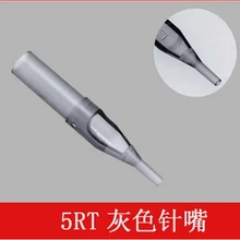 50 шт. 5рт серый тату насадка трубка наконечник одноразовые прозрачные круглые наконечники для тату вышивка аксессуары прямые продажи