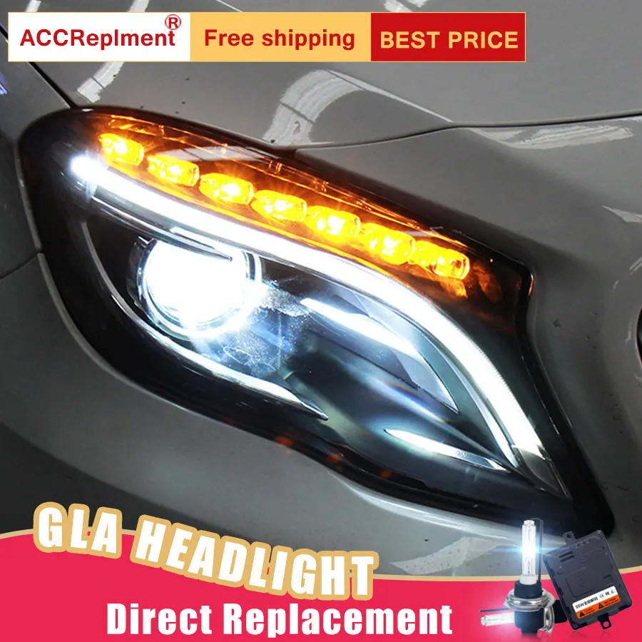 2Pcs LED Headlights For Benz GLA 2017 2019 led car lights