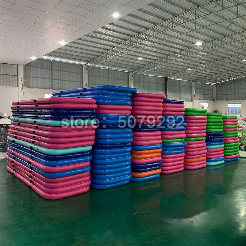 Подгонянный размер надувные воздушные коврики 1-3 м гимнастический мат для обучения DWF материал Tumbling Коврик Для дорожки Горячая воздушный пол