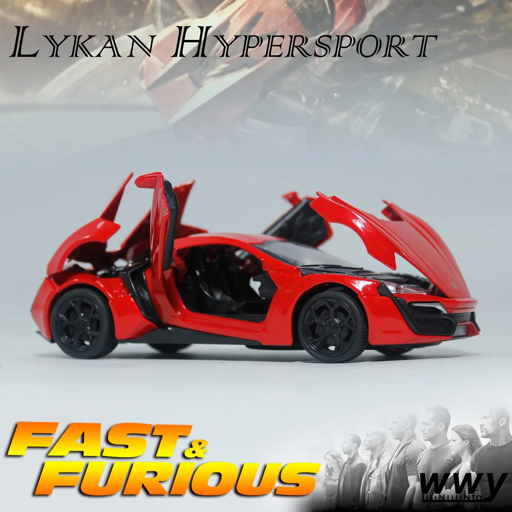 132 Enfants Jouets Fast Furious 7 Lykan Hypersport Mini Auto